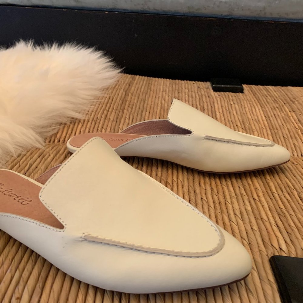 Madewell Frances white mule.